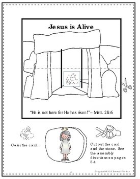 Easter Story Pop Up Card Activity Freebie by Tammys Toolbox | TpT