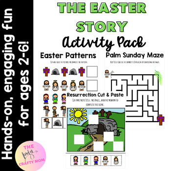 Preview of Easter Story Preschool Activities: Christian, Printables for PreK, Kindergarten
