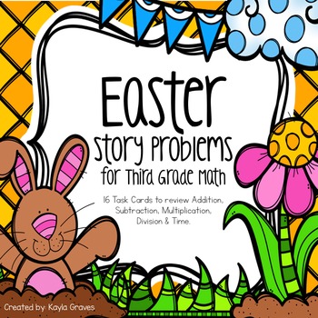 Preview of FREEBIE! Easter Story Problems for 3rd Grade Math