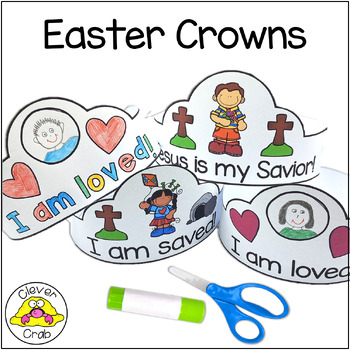 Easter Story Worksheets and Crowns Printables by Clever Crab | TPT