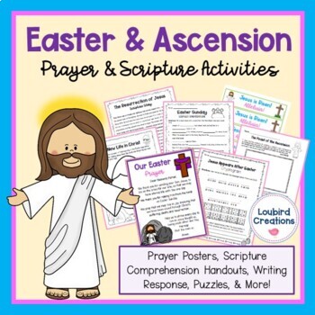 Preview of Easter Story and Ascension Scripture Activities | Catholic | Resurrection