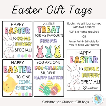 Preview of Easter Student Gift Tags