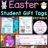 Easter Student Gift Tags - 8 EDITABLE Designs