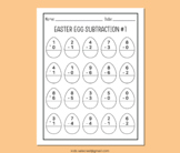Easter Subtraction 0-9 Single Digit Egg Numbers Math Works