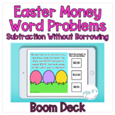 Easter Subtraction Money Based Word Problems- No Regroupin
