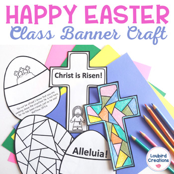 Preview of Easter Sunday Banner | Resurrection Craft | Scripture Activity | Catholic