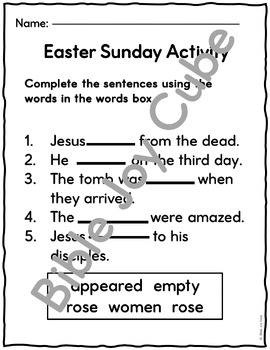 Easter Sunday Poster and Activity Sheets | Holy Week Poster & Activity ...