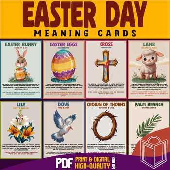 Preview of Easter 2024 Symbols of Meaning: Inspiring Cards for Renewal For Classroom