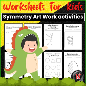 Preview of Easter Symmetry Art Worksheets activities