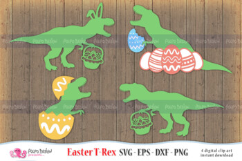 Download Easter T Rex Svg Eps Dxf Png By Polpo Design Tpt