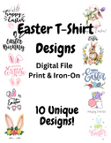 Easter T-shirt Designs - Print & Iron-On Digital Download Designs
