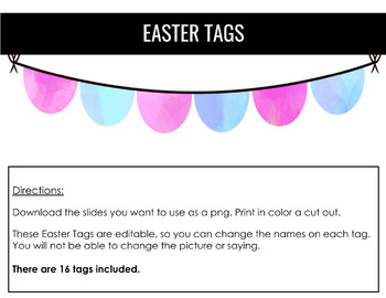 Preview of Easter Tags