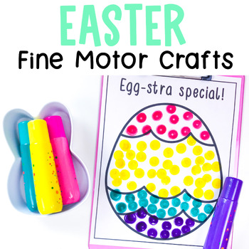 Preview of Easter Tear Art Fine Motor Skills Worksheet, Easter Bulletin Board Crafts