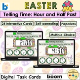 Easter Telling Time Hour and Half Hour Analog Digital BOOM Cards™