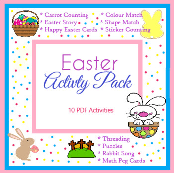 Preview of Easter Theme Activity Pack: 10 PDF Activities
