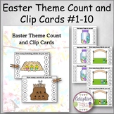 Easter Theme Count and Clip Cards #1-10