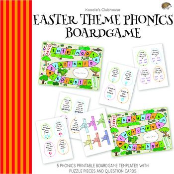 Preview of Easter Theme Phonics Board game