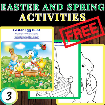 Preview of Easter Themed Activity Worksheets for Kids - Engaging, Interactive, and Free