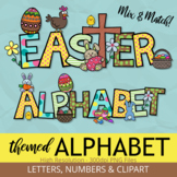 Easter Themed Alphabet Letters Numbers & Clipart