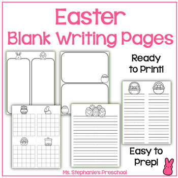 Preview of Easter Themed Blank Writing Pages