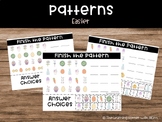Easter Themed Cut & Paste Pattern Worksheet