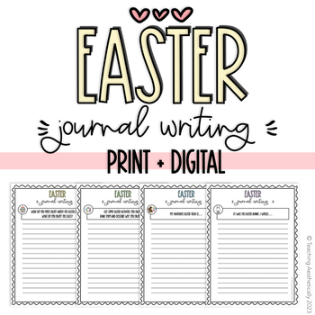 Preview of Easter Themed Journal Prompts | Digital + Printable