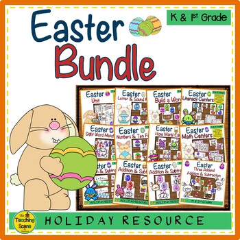 Preview of Easter Themed Literacy & Math Bundle