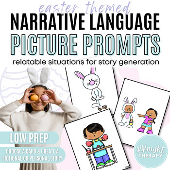 Preview of Easter Themed Picture Story Prompts for Narrative Generation | Language Speech