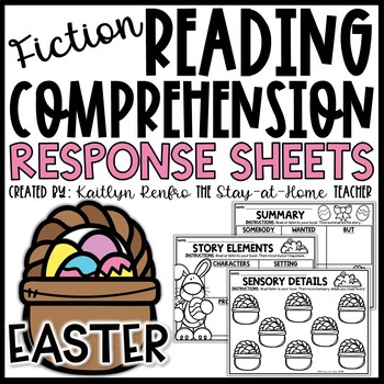 Preview of Easter Themed Reading Response Worksheets