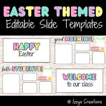 Preview of Easter Themed Slides | Editable | Daily Slides