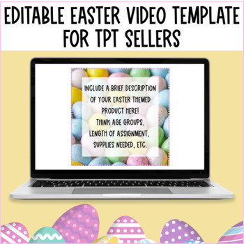 Preview of Easter Themed Video Template Preview For TPT Sellers