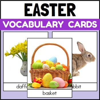 Preview of Easter Themed Vocabulary Cards