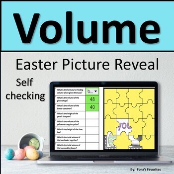 Preview of Easter Themed Volume Picture Reveal - Digital Activity