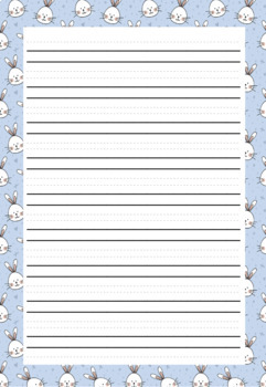 Preview of Easter Themed Writing Paper | Lined & Blank 10 Varieties | Borders
