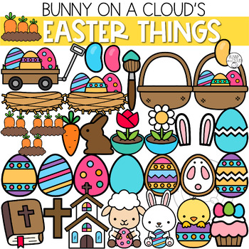 Preview of Easter Things Clipart by Bunny On A Cloud