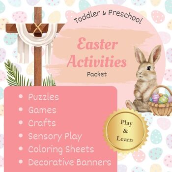 Preview of Easter - Toddler & Preschool - Play & Learn Activity Packet