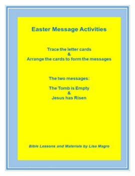 Preview of Easter Traceable Letter Message Activities - Fun for Young Students!