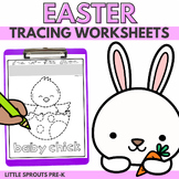 Easter Tracing Craft Worksheets | Fine Motor Craft for Pre