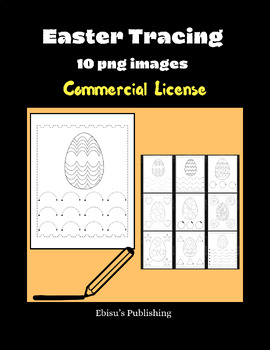 Preview of Easter Tracing Skills Images (10 PNG files) - COMMERCIAL USE LICENSE