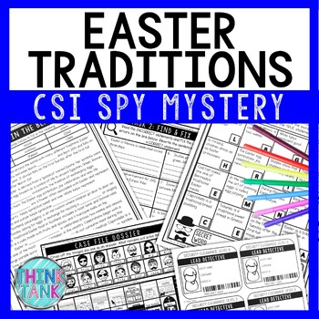 Preview of Easter Traditions Reading Comprehension CSI Spy Mystery - Close Reading