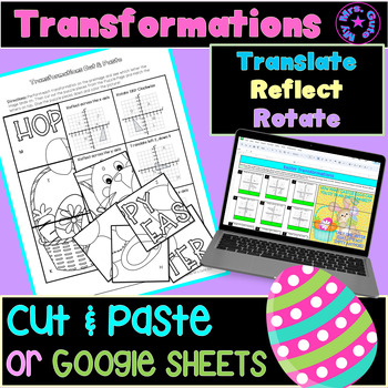 Preview of Easter Transformations Cut & Paste Worksheet or Digital Mystery Picture
