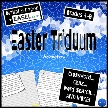 Preview of Easter Triduum NO PREP Passage & Activities