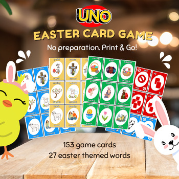 Preview of Easter UNO Game Cards | Easter Card GAME | Early Finisher | Powerpoint & Cards