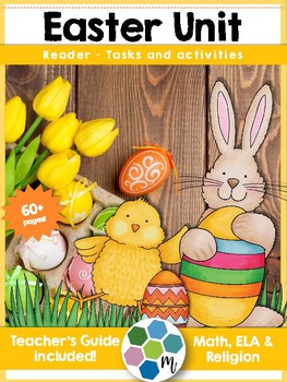 Preview of Easter Unit - math, language and religion - Easter Story Reader included!