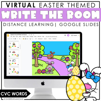 Preview of Easter | Virtual Write the Room | CVC Words