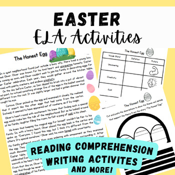 Preview of Easter: Vocab, Comprehension, Written Response, Theme, & Writing Activity