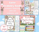 Easter Vocabulary BUNDLE Worksheets, Vocabulary Cards and 
