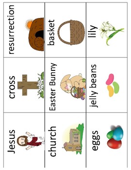 Easter Vocabulary Cards - Great for ESL/ENL | TpT