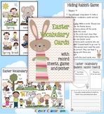 Easter Vocabulary Cards Record Sheets, Game and Poster