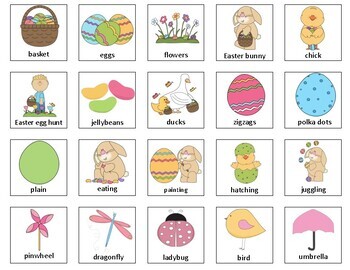 Easter Vocabulary Cariboo Cards by Lovecheck Speech | TPT
